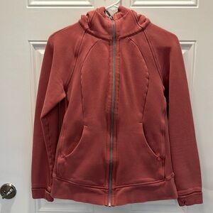 Lululemon Dusty rose scuba hoody, full zip size 8
